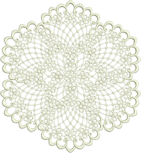 Lace - Designer Lace Doily Embroidery Motif  by Sue Box