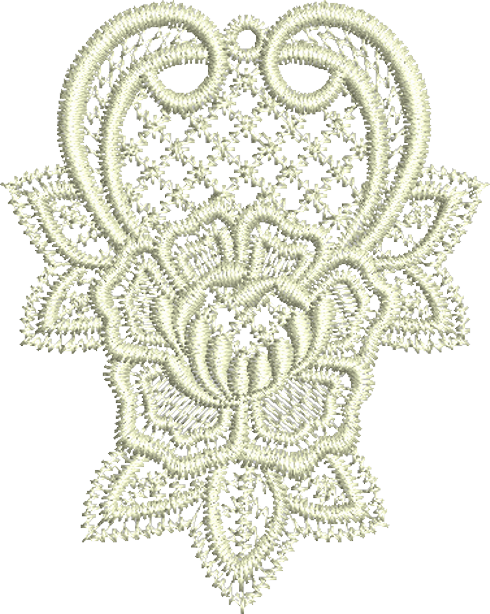 Lace - Abir Small Embroidery Motif - 02 by Sue Box
