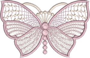 Butterfly Large Embroidery Motif - 03 by Sue Box