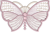 Butterfly Extra Large Embroidery Motif - 04 by Sue Box