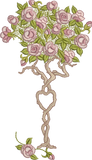 Rose Tree Embroidery Motif - 04 by Sue Box