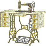 Treadle Sewing Machine Embroidery Motif - 04 by Sue Box