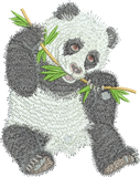 Panda Bear Embroidery Motif - 06 - Zoo Babies by Sue Box