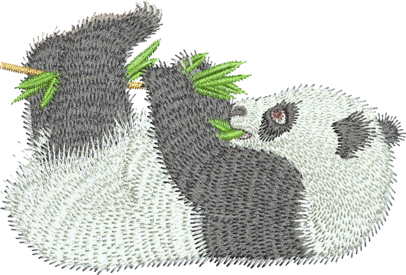 Panda Bear Embroidery Motif - 07 - Zoo Babies by Sue Box