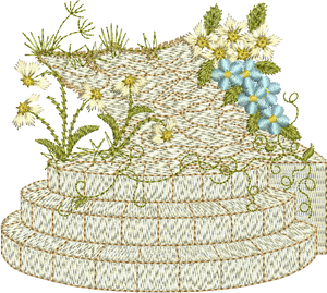 Garden Steps Embroidery Motif - 07 by Sue Box