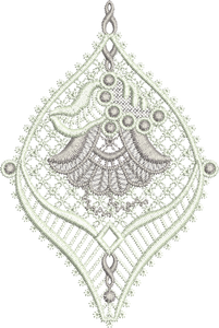 Lace Jewel Embroidery Motif 3 - 10 - Classic Lace - by Sue Box