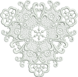 Lace Small Doily - FSL Embroidery Motif - 13 by Sue Box