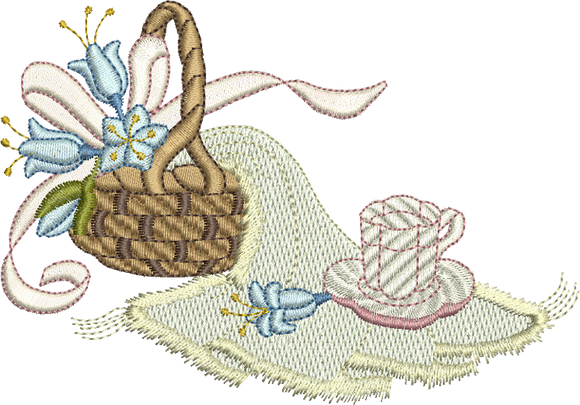 Teddy Bears Picnic Basket Embroidery Motif - 14 by Sue Box