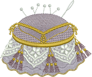 Antique Pin Cushion Embroidery Motif - 15 by Sue Box