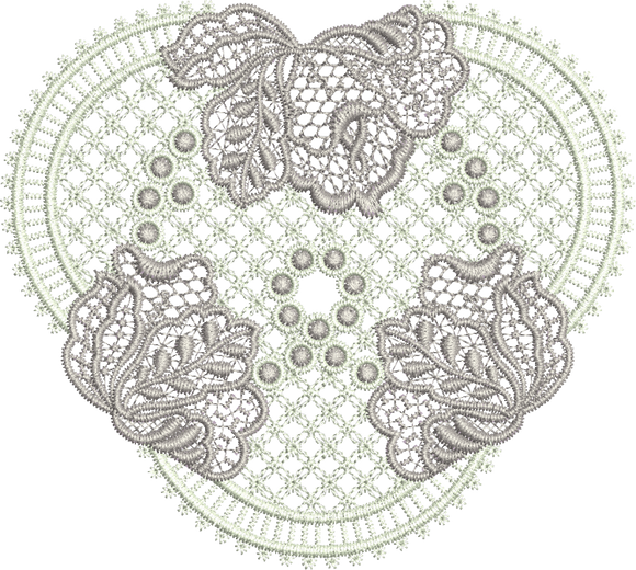 Lace Jewel Design Embroidery Motif - 15 - Classic Lace - by Sue Box
