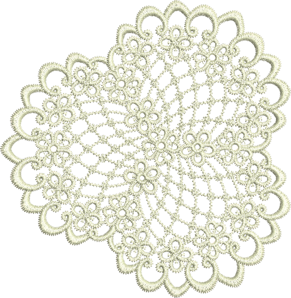 Lace Small Doily Embroidery Motif - 16 by Sue Box
