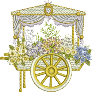 Flower Cart Embroidery Motif - 18 by Sue Box