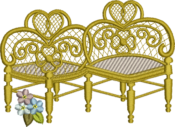 Love Seat Embroidery Motif - 19 by Sue Box