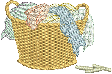 Wash Basket Embroidery Motif - 19 by Sue Box