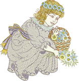 Flower Girl Flo Embroidery Motif - 23 by Sue Box