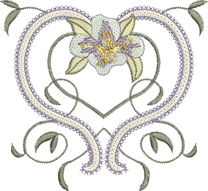 Azalea Flower Design Embroidery Motif - 25 by Sue Box