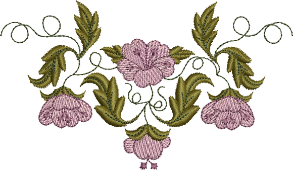 Flower Array Embroidery Motif - 25 - Golden Classic - by Sue Box