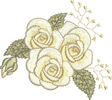 Roses-2 Flower Embroidery Motif - 28 by Sue Box
