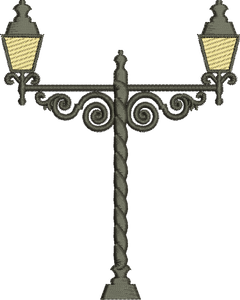 Wrought Iron Lamp Embroidery Motif - 29 by Sue Box