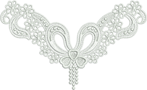 Lace Flower Bow Embroidery Motif - 31 - Classic Lace - by Sue Box