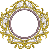 Old Gold Circle Embroidery Motif - 32 by Sue Box