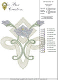 Art Nouveau Flower Machine Embroidery Motif - 04 - by Sue Box