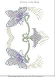Art Nouveau Flower and Butterfly Embroidery Motif - 10 - by Sue Box