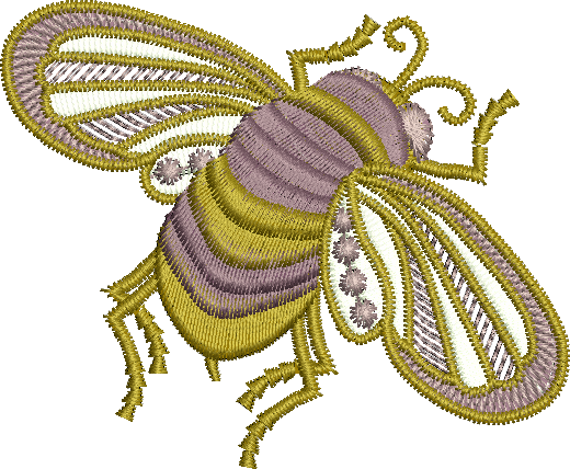 Bee Embroidery Motif by Sue Box