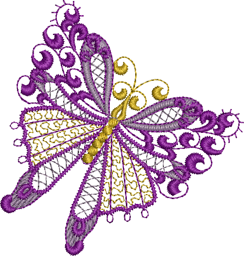 Butterfly Embroidery Design by Sue Box