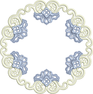 Cutwork by Sue Box - Circle Doily Embroidery Motif