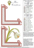 Daffodil Flower Corner 2 and Bonus Corner 2 Embroidery  26 by Sue Box