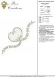 Heart and Flowers Bow Embroidery Motif - 09 by Sue Box
