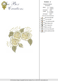Roses-3 Flower Embroidery Motif - 26 by Sue Box
