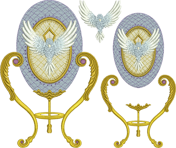 Easter Elegance machine embroidery design by Sue Box