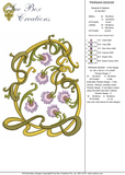 Persian Flowers Design Embroidery Motif - 25 - by Sue Box