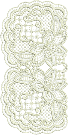 Lace - Square Doily Half Embroidery Motif by Sue Box