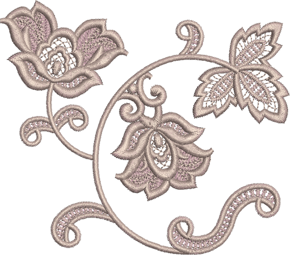 Fleur Embroidery Design by Sue Box