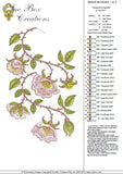 Rose Border 1 and 2 Embroidery Motif - 18 by Sue Box