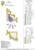 Gilt Frame 2 and Bird Set Embroidery Motif - 22 by Sue Box