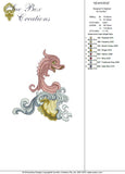 Seahorse Design Embroidery Motif - 29 by Sue Box