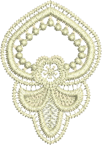 Lace Ghita Pearl 1 Embroidery design by Sue Box
