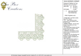 Lace Adah Border Corner Embroidery Motif - 12 by Sue Box