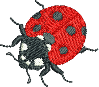 Lady Bug - Beetle 3 Embroidery Motif - Natures Pals by Sue Box