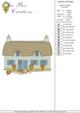 White Cottage Embroidery Format - 18 by Sue Box