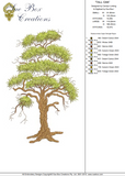 Tall Oak Tree Embroidery Motif - 02 by Sue Box