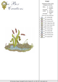 Pond scene Embroidery Motif - 30 by Sue Box