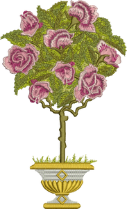 Rose Tree Embroidery Motif - 00 - Floral Illusions - by Sue Box