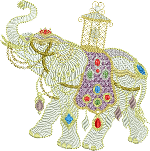 Elephant Large Embroidery Motif - 01LG by Sue Box