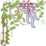 Floral Canopy-A Embroidery Motif - 01 - Zoo Babies by Sue Box