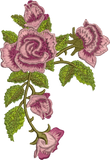 Classic Rose Garland Embroidery  01 -  Floral Illusions - by Sue Box